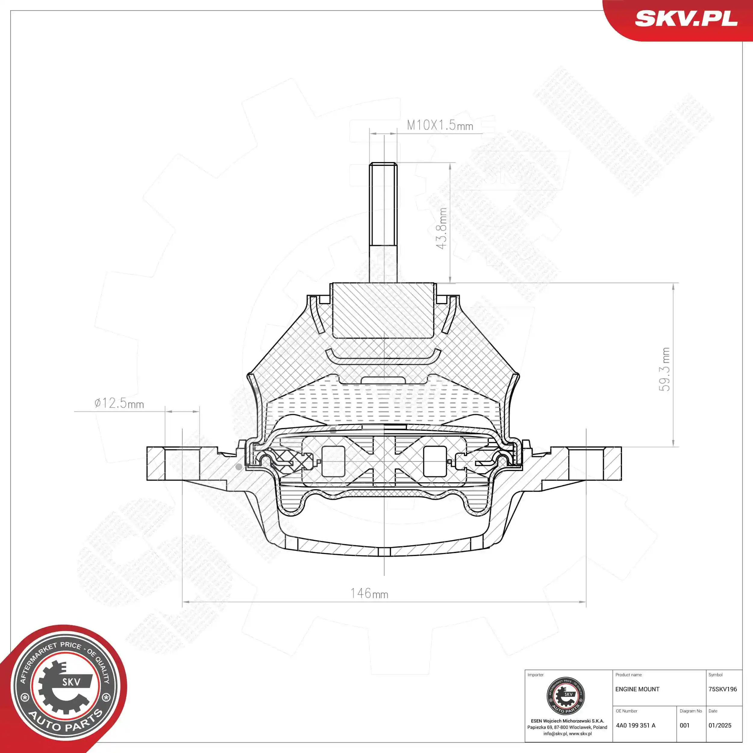Mounting, engine